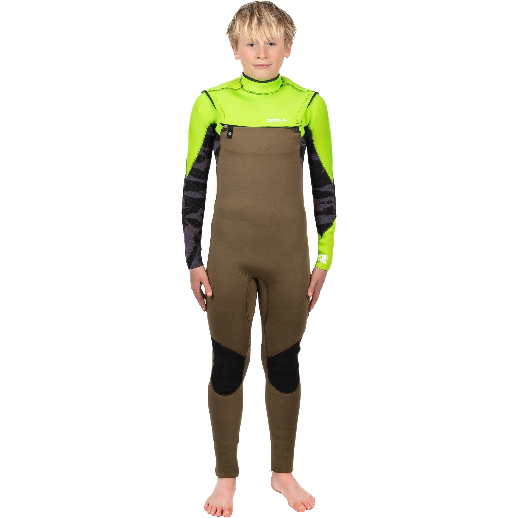 Gul Junior Response 5/3mm GBS Wetsuit - Back Zip, Thermal, For Kids Watersports
